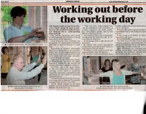 Tai Chi taster at Axminster hospital June 2013
